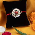 Blooming Floral Rakhi with Kundan Shine