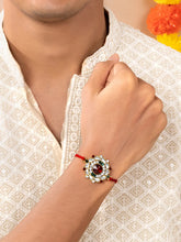 Blooming Floral Rakhi with Kundan Shine