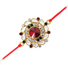 Blooming Floral Rakhi with Kundan Shine