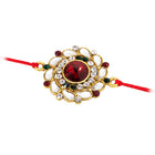 Blooming Floral Rakhi with Kundan Shine