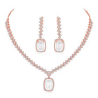 CZ Crystal Necklace Set – Radiant Crystal Jewellery by Peora

