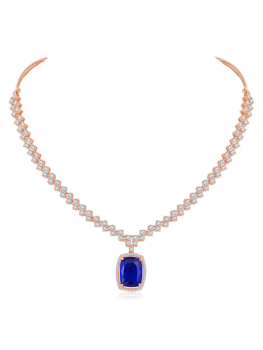 CZ Crystal Necklace Set – Radiant Crystal Jewellery by Peora
