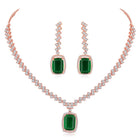 CZ Crystal Necklace Set – Radiant Crystal Jewellery by Peora
