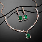 CZ Crystal Necklace Set – Radiant Crystal Jewellery by Peora
