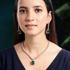 CZ Crystal Necklace Set – Radiant Crystal Jewellery by Peora
