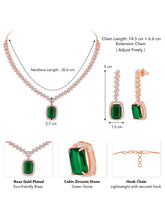 CZ Crystal Necklace Set – Radiant Crystal Jewellery by Peora
