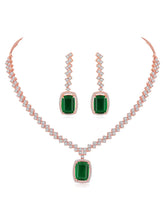 CZ Crystal Necklace Set – Radiant Crystal Jewellery by Peora
