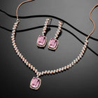 CZ Crystal Necklace Set – Radiant Crystal Jewellery by Peora
