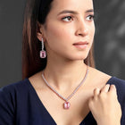 CZ Crystal Necklace Set – Radiant Crystal Jewellery by Peora
