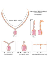 CZ Crystal Necklace Set – Radiant Crystal Jewellery by Peora
