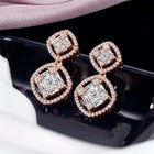 CZ Gilded Drop Earrings – Elegant Gold-Toned Jewellery by Peora
