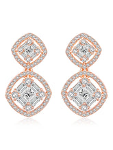 CZ Gilded Drop Earrings – Elegant Gold-Toned Jewellery by Peora
