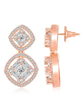 CZ Gilded Drop Earrings – Elegant Gold-Toned Jewellery by Peora
