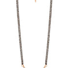 Sparkling CZ Wedding Mangalsutra. A set of sparkling CZ wedding mangalsutra, with earrings, rose gold colour and cubic zirconia stones.