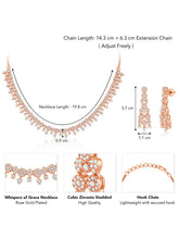 Grace CZ Necklace Set – Elegant Cubic Zirconia Jewellery by Peora
