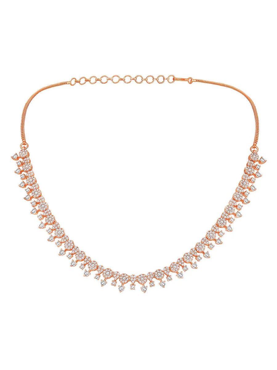 Grace CZ Necklace Set – Elegant Cubic Zirconia Jewellery by Peora
