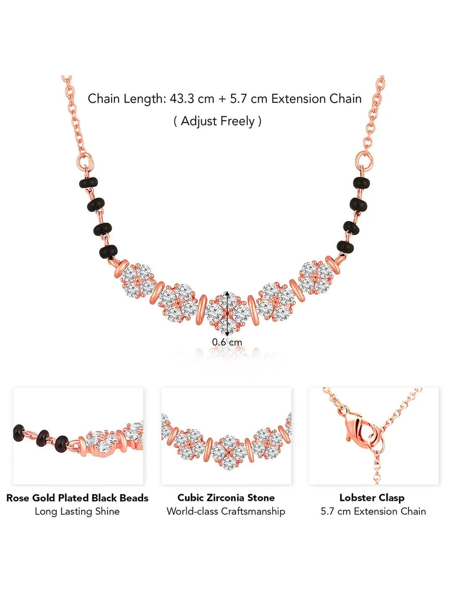 CZ Studded Mangalsutra – Sparkling Traditional Jewellery by Peora
