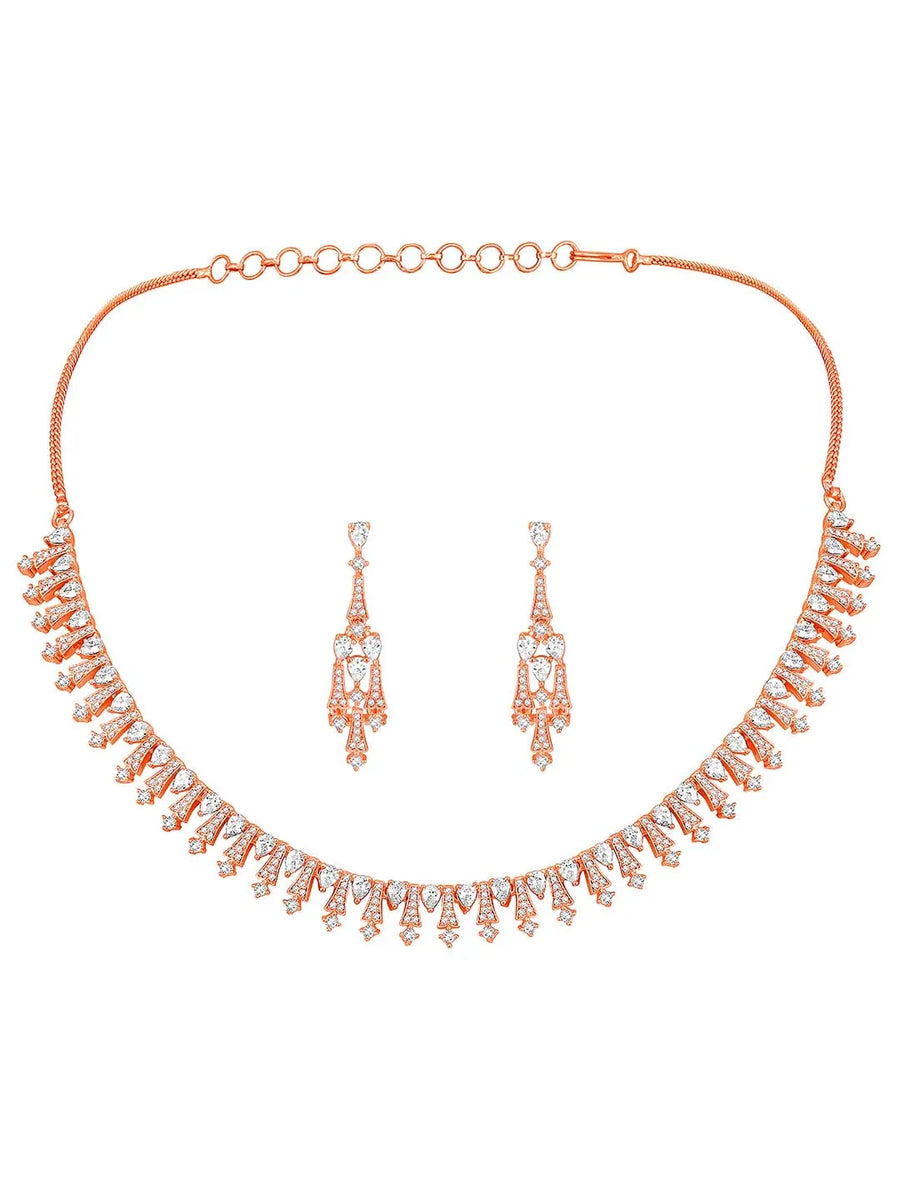 CZ Necklace Set – Stunning CZ Stone Jewellery by Peora
