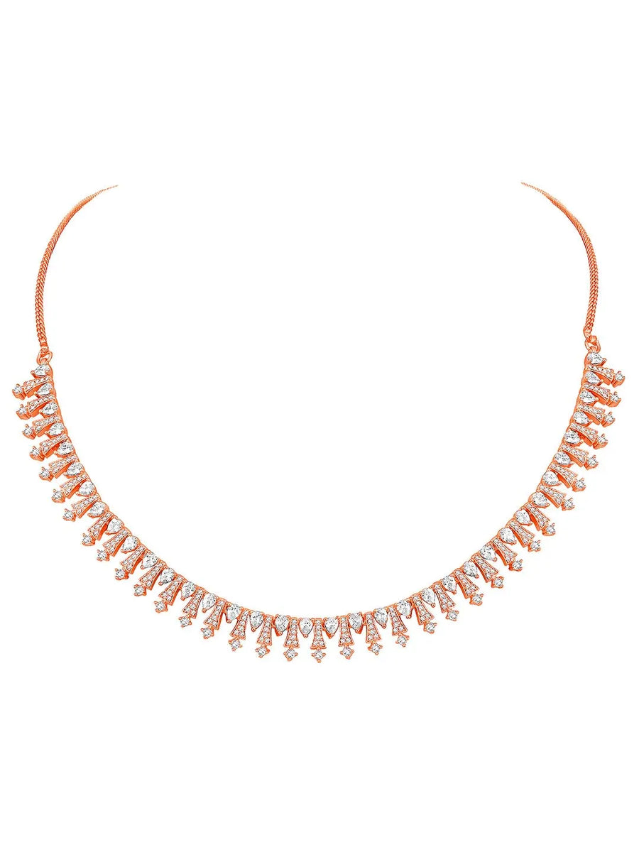 CZ Necklace Set – Stunning CZ Stone Jewellery by Peora
