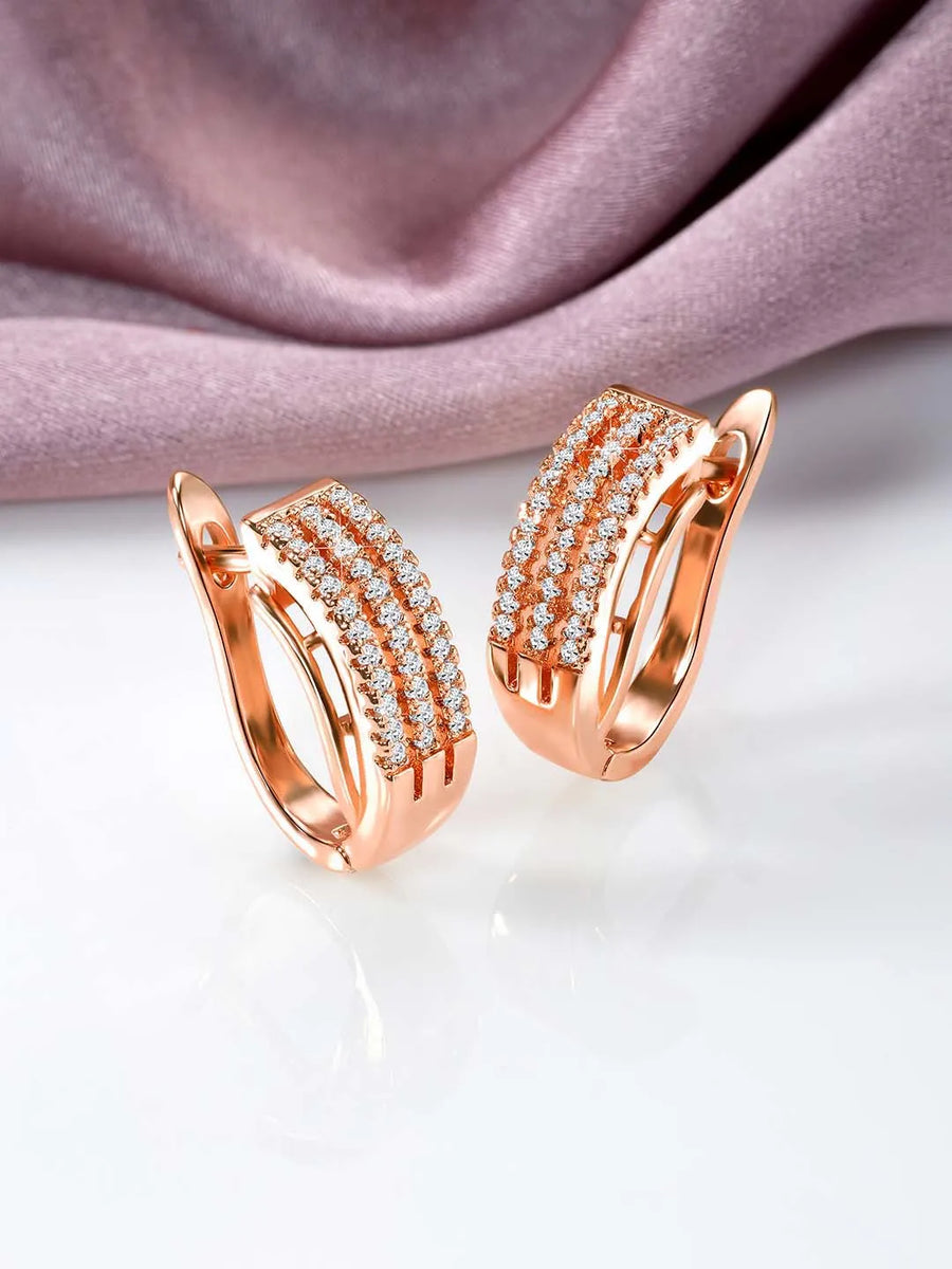 Diamond Hoop Earrings | Sparkling Fashion Jewellery by Peora Fashions