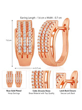 Diamond Hoop Earrings | Sparkling Fashion Jewellery by Peora Fashions