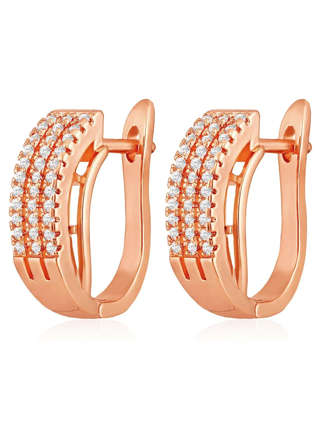 Diamond Hoop Earrings | Sparkling Fashion Jewellery by Peora Fashions