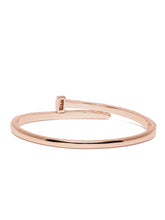 Sparkle Loop Kada with CZ Accents in Rose Gold featuring Cubic Zirconia kada bracelet  
