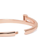 Sparkle Loop Kada with CZ Accents in Rose Gold featuring Cubic Zirconia kada bracelet  
