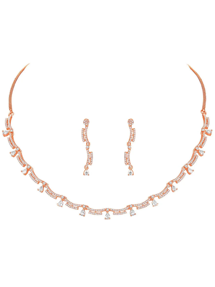 Twinkle CZ Necklace Set – Shimmering CZ Jewellery by Peora
