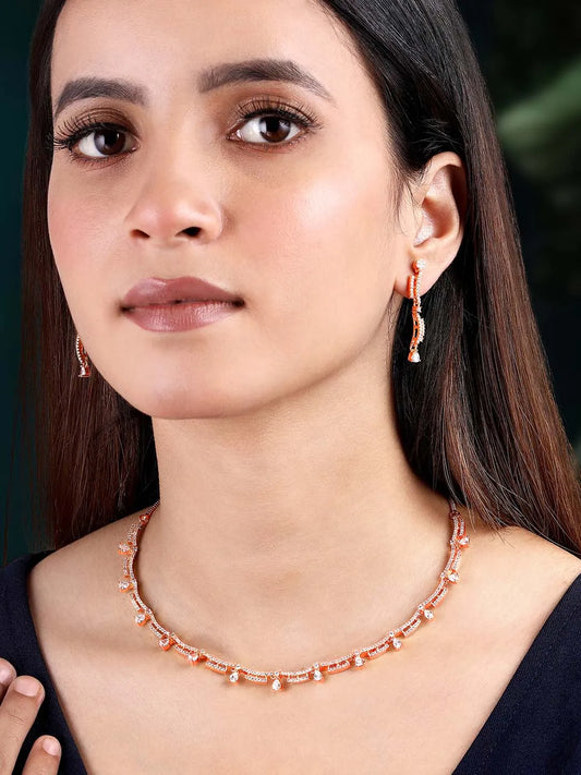 Twinkle CZ Necklace Set – Shimmering CZ Jewellery by Peora
