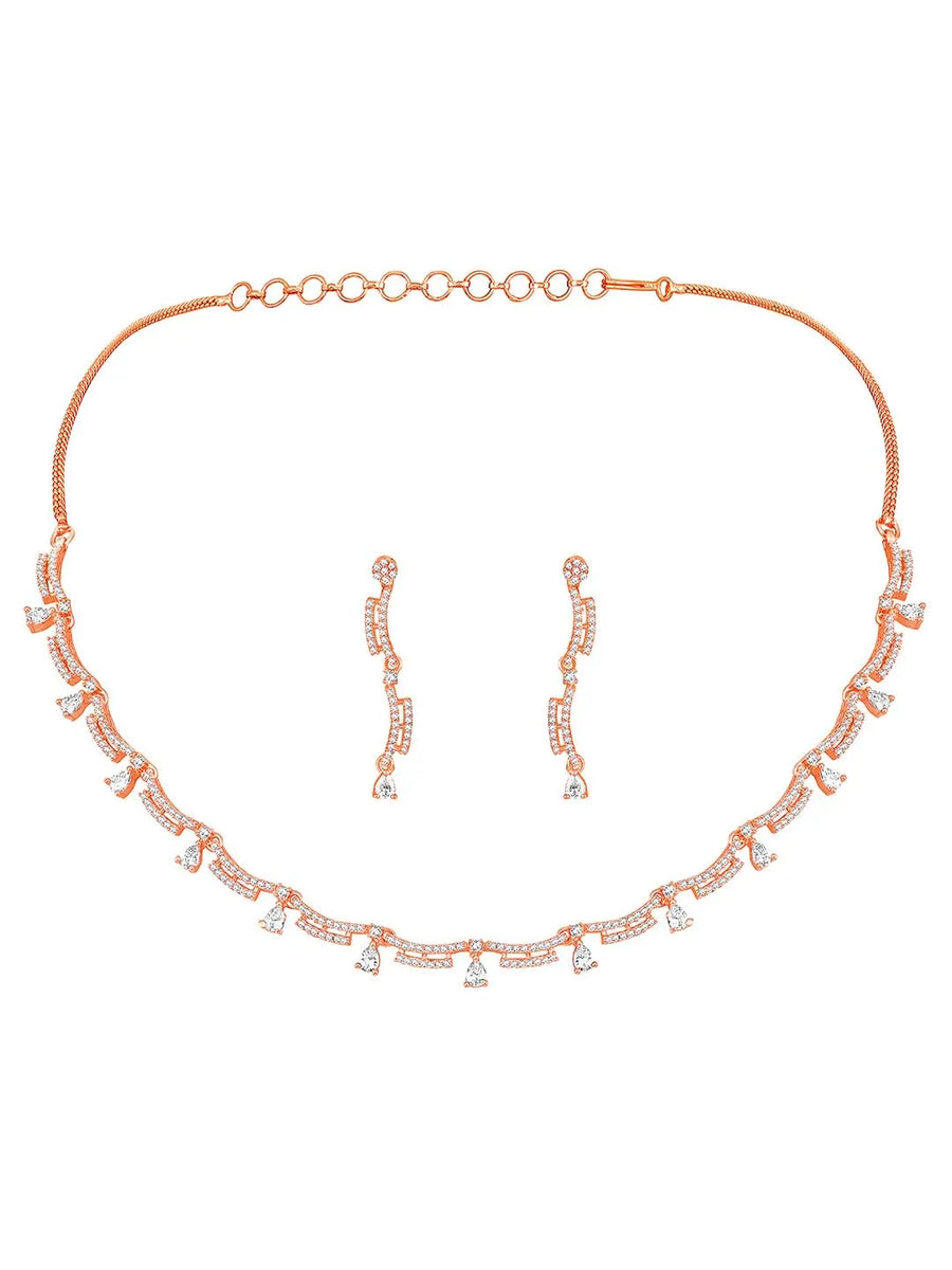Twinkle CZ Necklace Set – Shimmering CZ Jewellery by Peora
