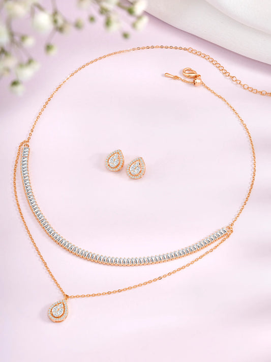 CZ Necklace Set – Sparkling Fashion Jewellery by Peora

