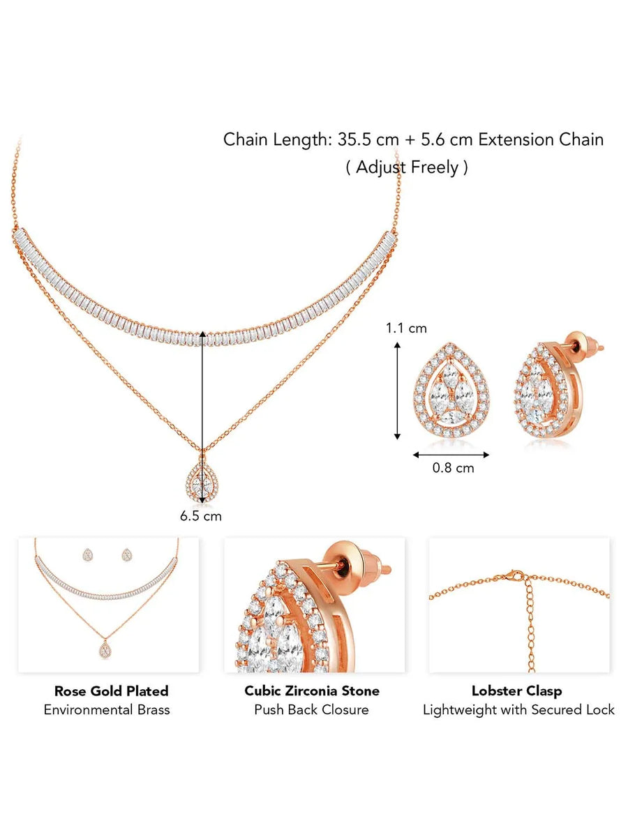 CZ Necklace Set – Sparkling Fashion Jewellery by Peora

