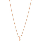 Sparkling Rhombus CZ Pendant Set by Peora. Rose gold-colored pendant set with a rhombus-shaped design with earrings & CZ stones.