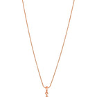 Sparkling Rhombus CZ Pendant Set by Peora. Rose gold-colored pendant set with a rhombus-shaped design with earrings & CZ stones.