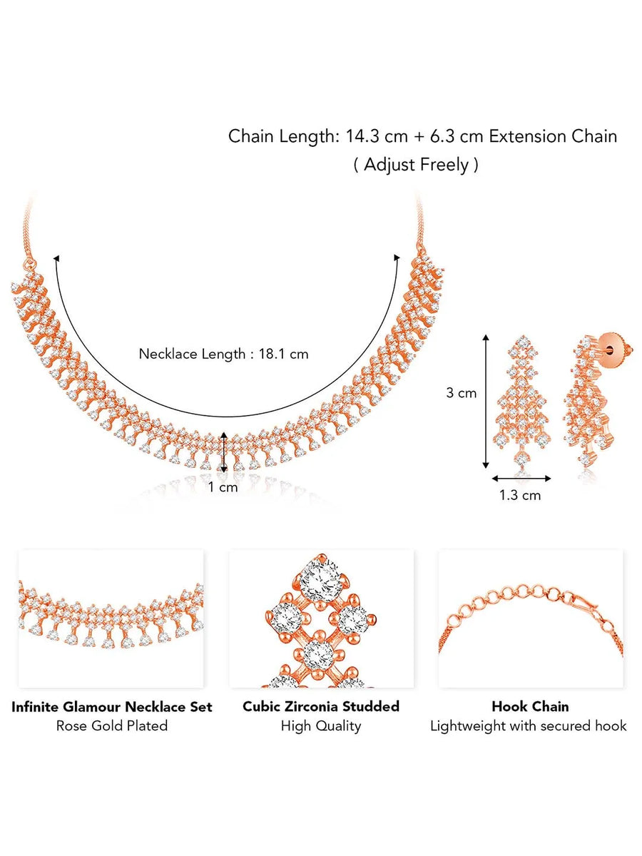 CZ Necklace Set – Premium Jewellery with Sparkling Finish by Peora
