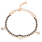 Chic Noir Heart Bracelet – Stylish Black-Toned Jewellery by Peora
