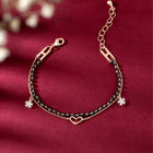 Chic Noir Heart Bracelet – Stylish Black-Toned Jewellery by Peora
