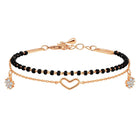 Chic Noir Heart Bracelet – Stylish Black-Toned Jewellery by Peora
