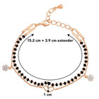 Chic Noir Heart Bracelet – Stylish Black-Toned Jewellery by Peora
