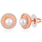 Pearls CZ Stud Earrings – Elegant & Sparkling Designs | Peora