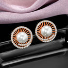 Pearls CZ Stud Earrings – Elegant & Sparkling Designs | Peora