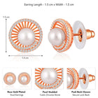 Pearls CZ Stud Earrings – Elegant & Sparkling Designs | Peora