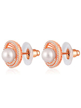 Pearls CZ Stud Earrings – Elegant & Sparkling Designs | Peora