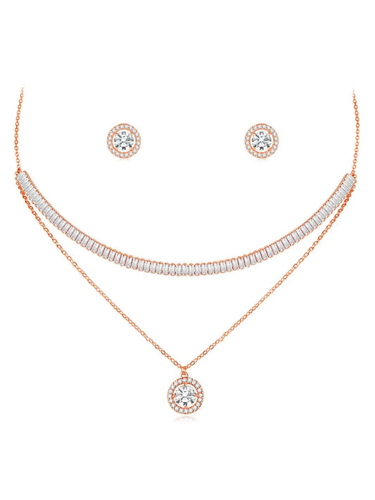 Two Layer Pendant Necklace Set – Trendy Fashion Jewellery by Peora

