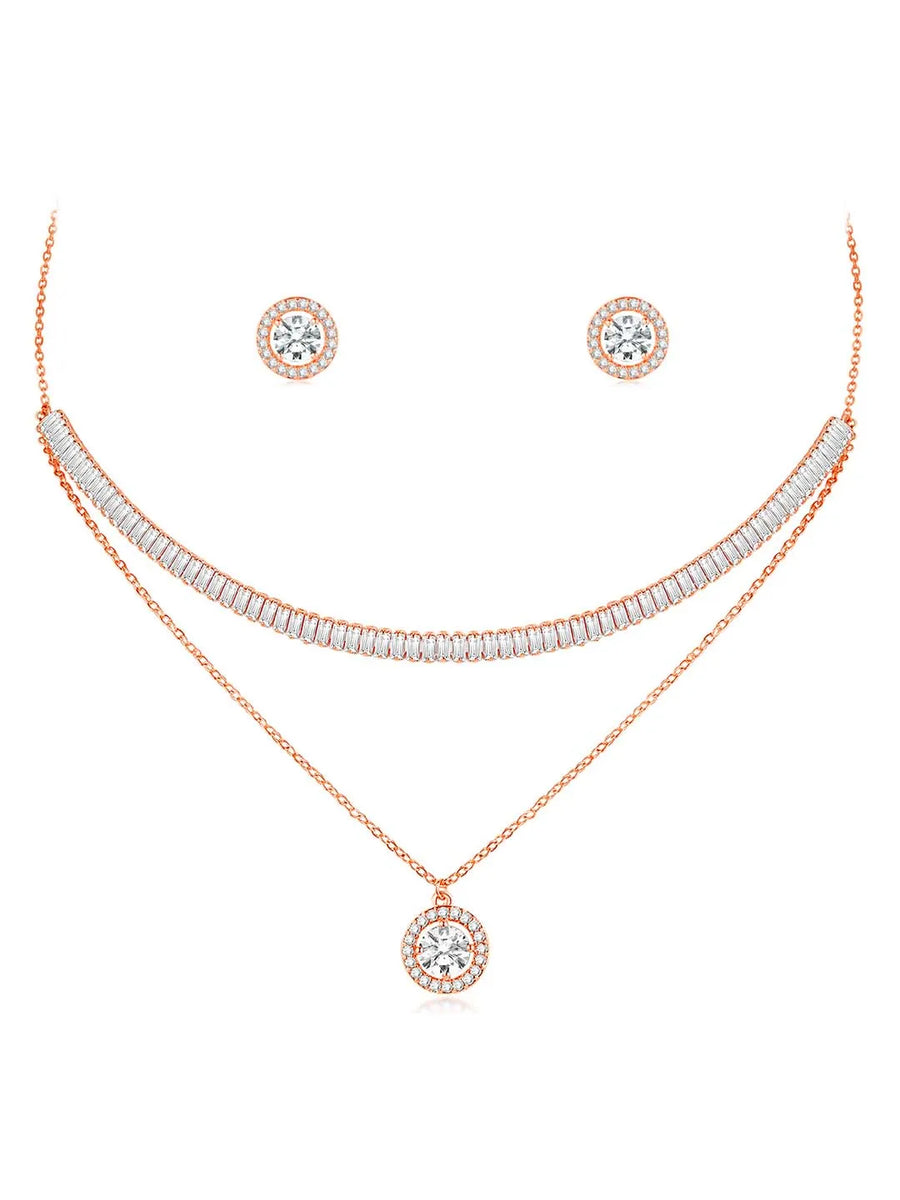 Two Layer Pendant Necklace Set – Trendy Fashion Jewellery by Peora

