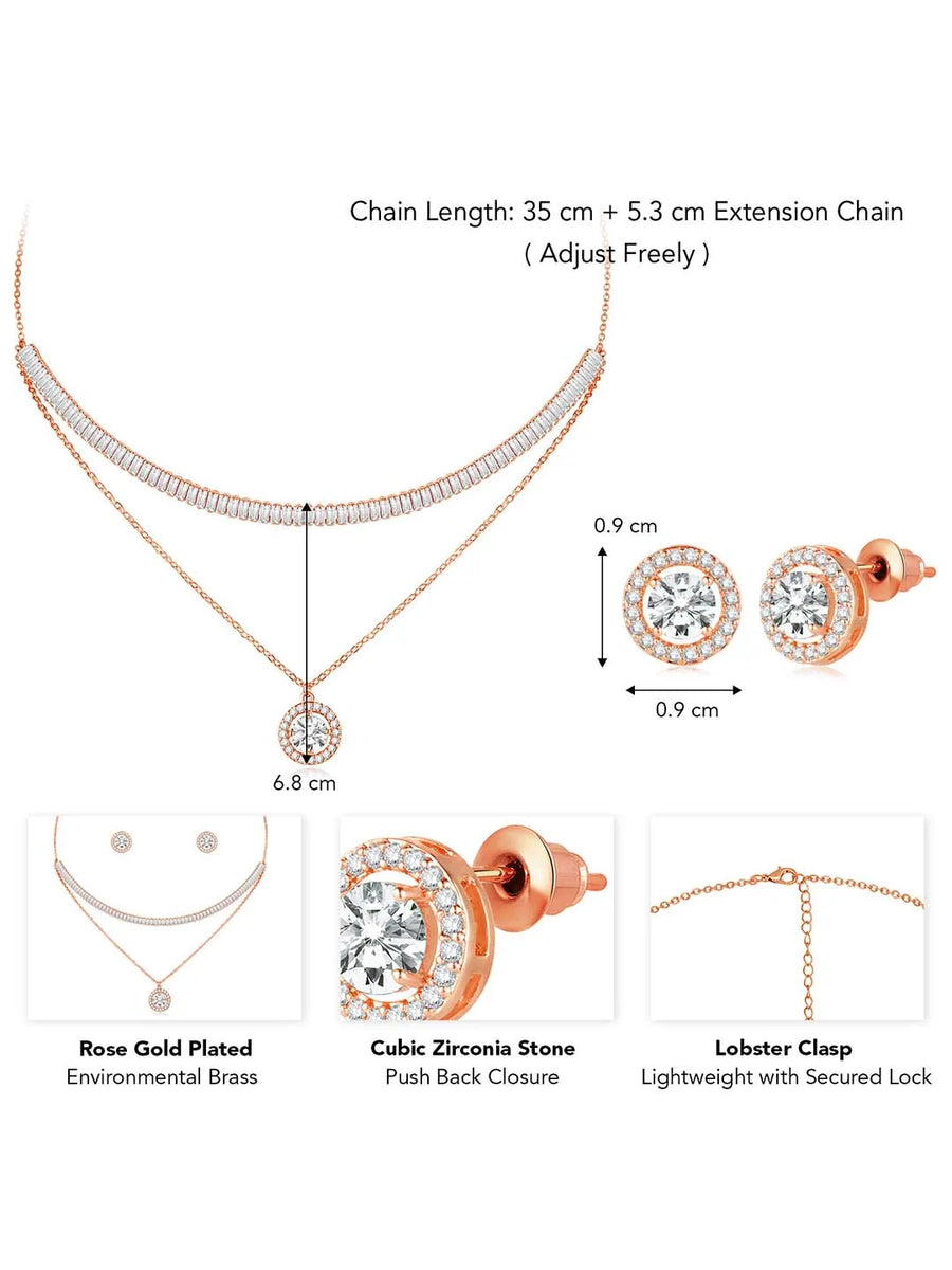 Two Layer Pendant Necklace Set – Trendy Fashion Jewellery by Peora

