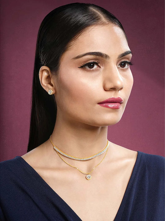 Two Layer Pendant Necklace Set – Trendy Fashion Jewellery by Peora

