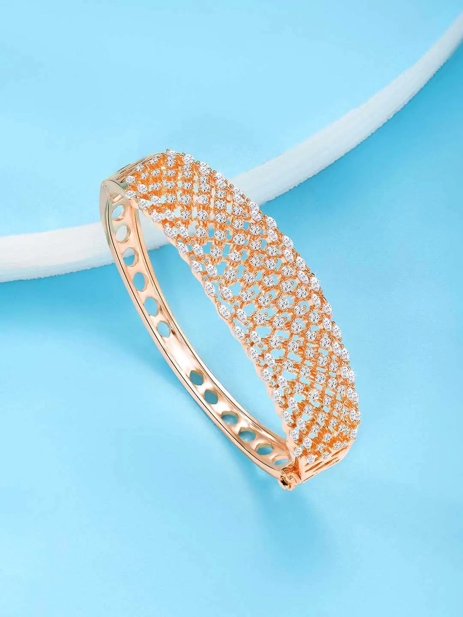 CZ Kada Bangle – Stunning Stone Bangle Jewellery by Peora
