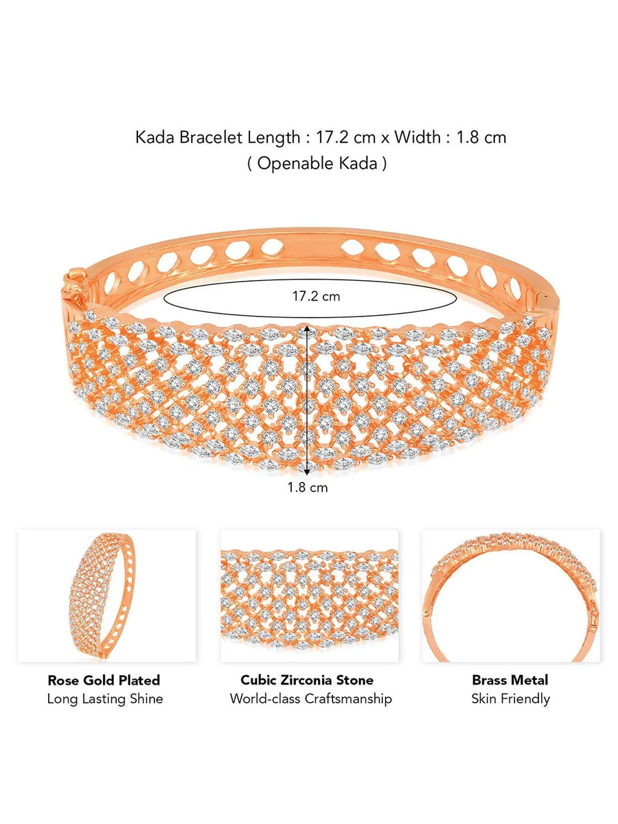 CZ Kada Bangle – Stunning Stone Bangle Jewellery by Peora
